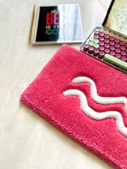 Pink Aquarius Keyboard Rug Mat