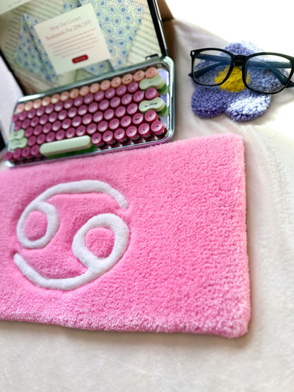 Light Pink Cancer Keyboard Rug Mat