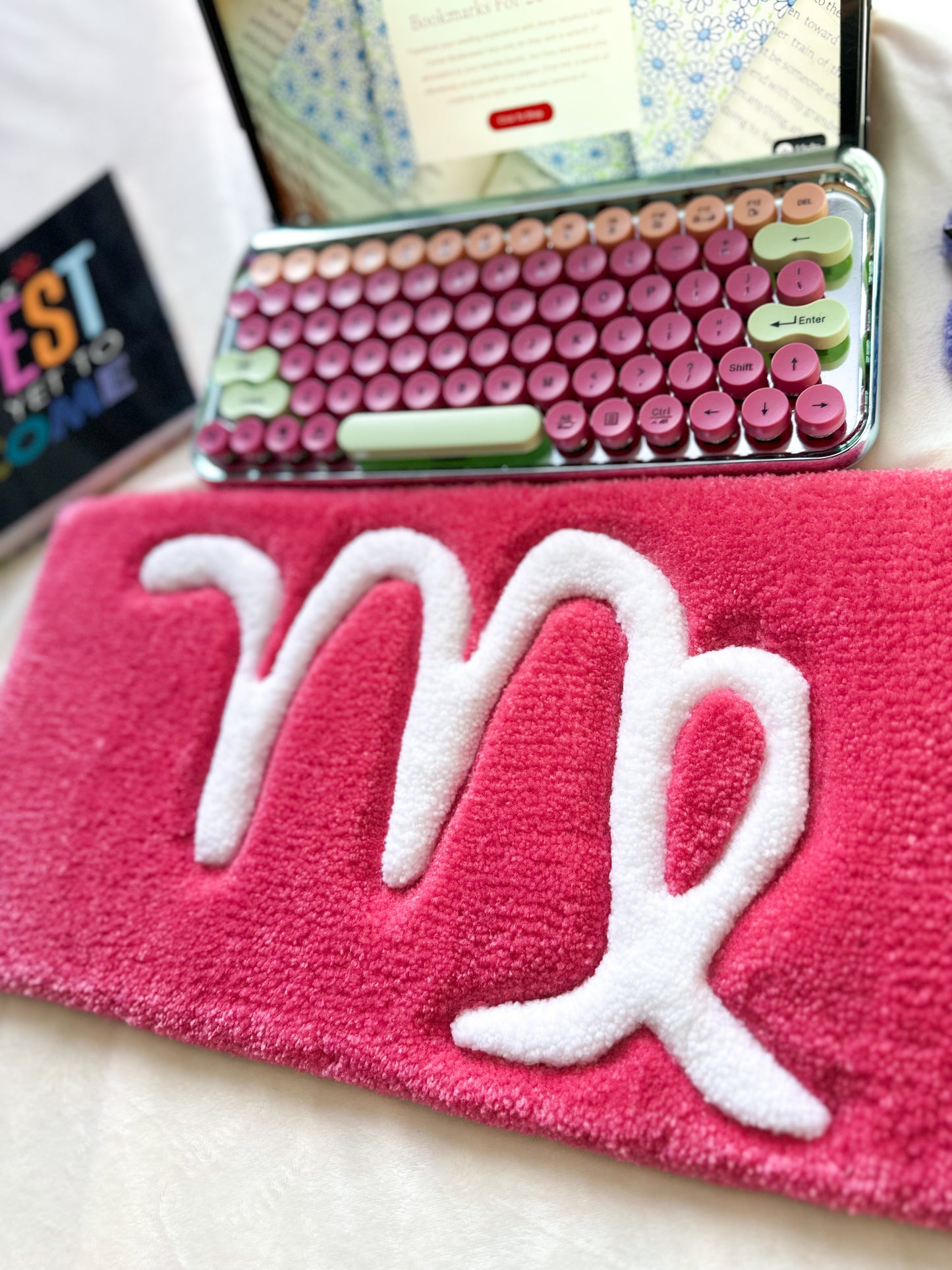 Pink Virgo Keyboard Rug Mat