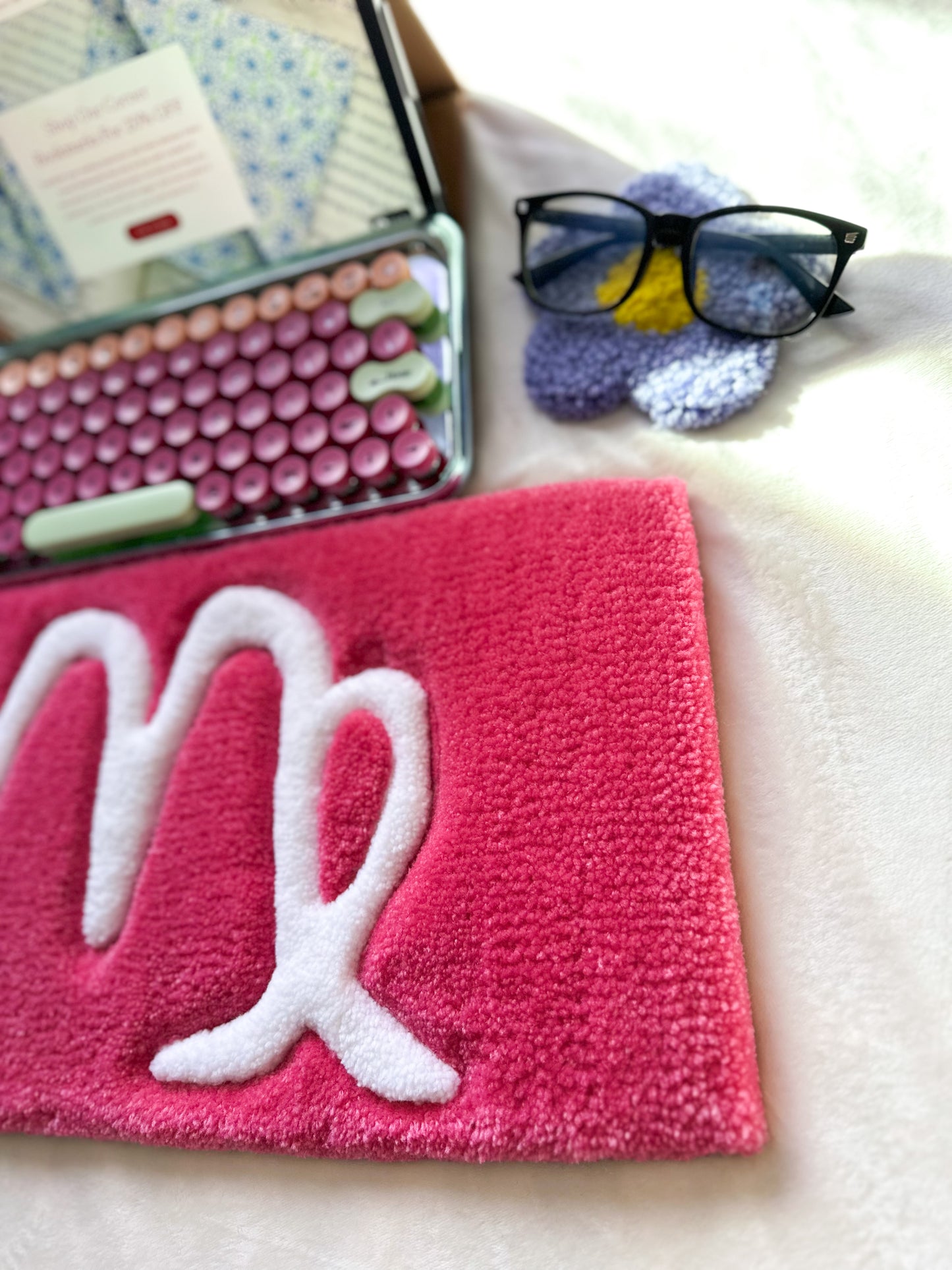 Pink Virgo Keyboard Rug Mat