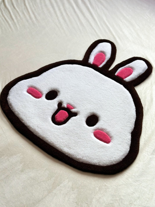 Cute White Bunny Rug