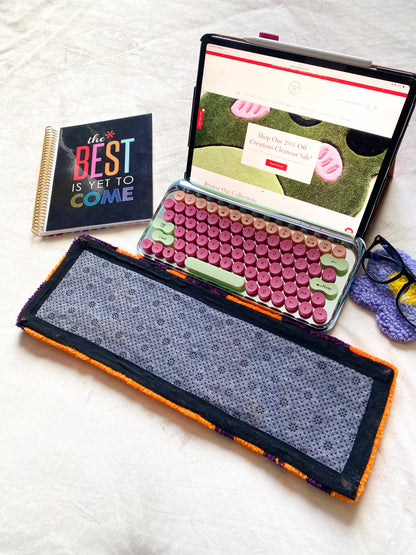 Orange & Dark Purple Keyboard Rug Mat