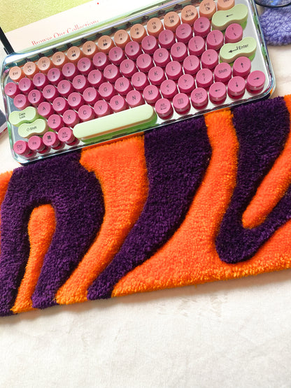Orange & Dark Purple Keyboard Rug Mat