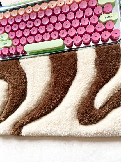 Light Brown & Light Beige Keyboard Rug Mat