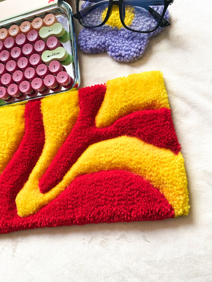 Red & Yellow Keyboard Rug Mat