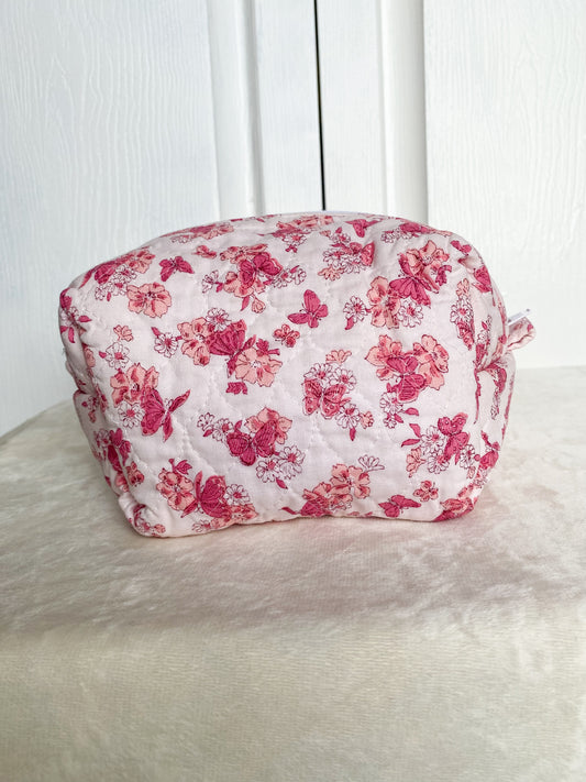 Butterfly Bloom Makeup Box Pouch