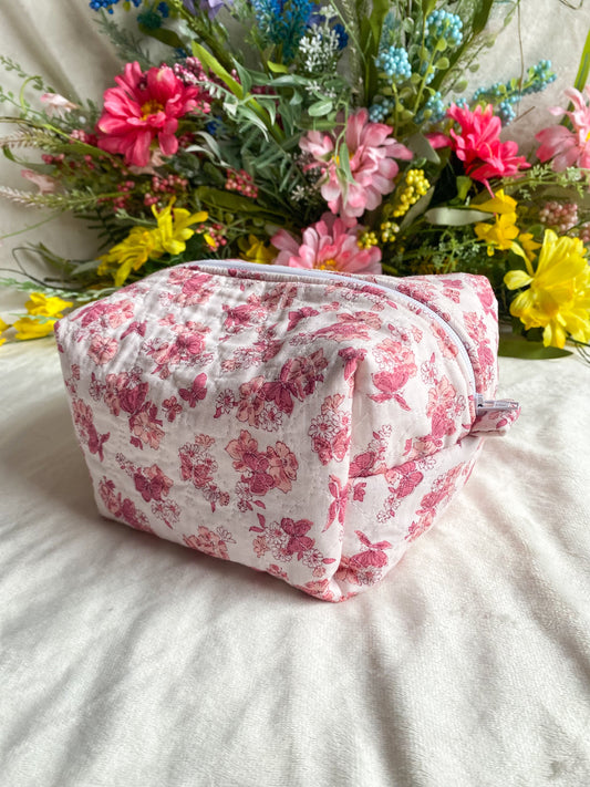 Butterfly Bloom Makeup Box Pouch