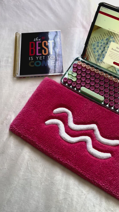 Pink Aquarius Keyboard Rug Mat