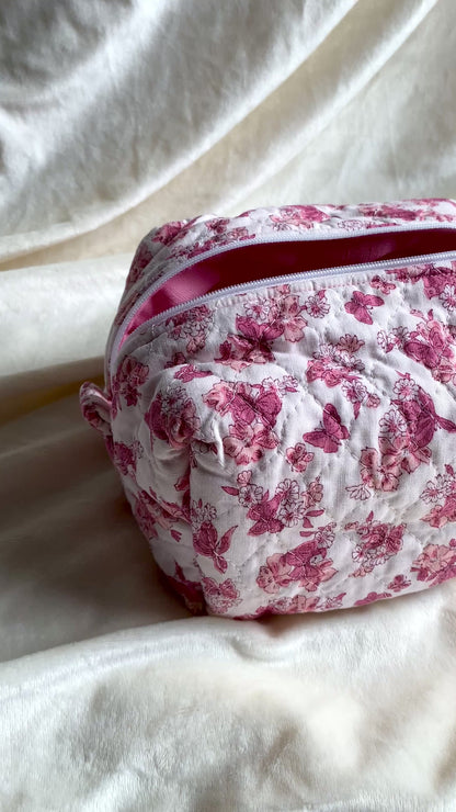 Butterfly Bloom Makeup Box Pouch