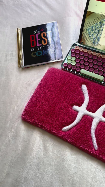 Pink Pisces Keyboard Rug Mat